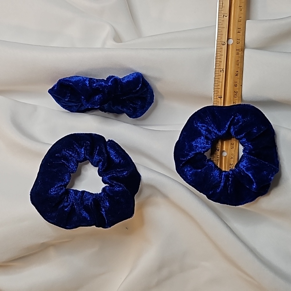 Royal blue scrunchies